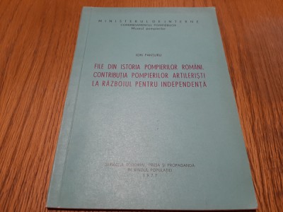 FILE DIN ISTORIA POMPIERILOR ROMANI - Ion Panturu -Muzeul Pompierilor, 1977, 92p foto