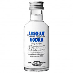 Absolut Blue Vodca cu 40% Alcool, 0.05l, Sticla de Vodca Absolut, Vodca la 0.05l, Vodca Classica, Vodca cu 40% Alcool, Alcool Ieftin, Bautura cu Alcoo