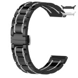 Curea ceramica, compatibila cu Samsung Galaxy Watch8 44mm, Black Silver