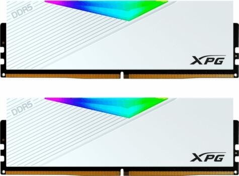 Memorie DDR Adata - gaming DDR5 64GB, frecventa 6400MHz, latenta CL32, 32GB x 2 module, radiator alb, iluminare RGB, XPG LANCER RGB &quot;AX5U6400C3232G-DC