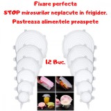 Cumpara ieftin Set 12 capace elastice reutilizabile din silicon, IPF