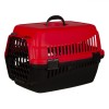 Cusca Transport Animale 48x28x30 cm, Max 8 Kg, Rosu/Negru, Caini, Pisici, Animale Mici