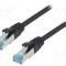 Cablul Patch S/FTP 6a Litat Cu PUR Negru 3m 27AWG IP20 LOGILINK