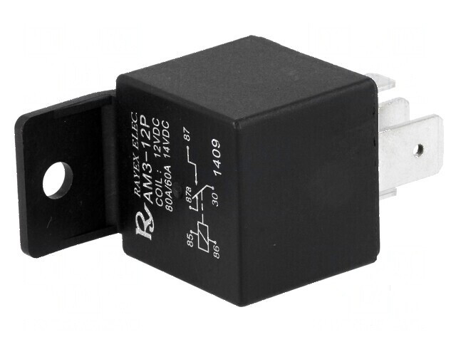 Releu electromagnetic SPDT 12VDC 80A pentru autovehicule