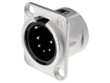 Soclu XLR 5 Pin pentru Panou, Neutrik