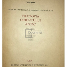 Ion Banu - Filozofia orientului antic, vol. 1 (editia 1967)