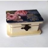 Cutiuta din lemn, cu lavanda 10x6x4.5 cm - model 5