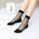 Sosete pentru dama, SS0157, model elegant, Negru, marime universala