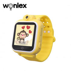 Ceas Smartwatch Pentru Copii Wonlex GW1000 cu Functie Telefon, Localizare GPS, Camera, 3G, Pedometru, SOS, Android - Galben foto
