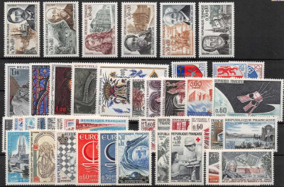 C5211 - Franta 1966 - lot timbre nestampilate MNH,anul complet foto