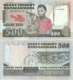 1993 , 500 francs ( P-71b ) - Madagascar