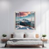 Folie imprimata color pentru decor perete locuinta, dimensiune 125 x 110cm, model: VIEW TO HAVEN 36, AVEX