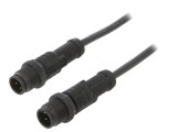 Cablu senzori automatizări 1m M12-M12 4 pini
