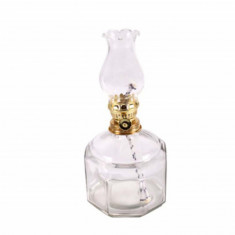 Lampa Pufo Glass din sticla pentru ulei cu fitil, 21 cm foto