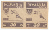 Romania, LP 199/1946, OSP nedantelat, pereche, eroare, MNH
