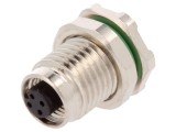 Conector BULGIN M5 soclu mamă THT 4 pini IP67 60V 1A