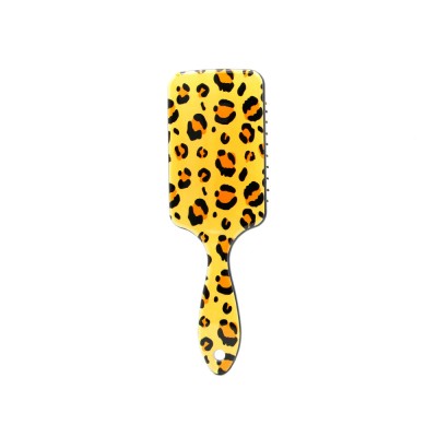 Perie pentru par, dreptunghiulara, Leopard, Maro deschis foto