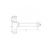 Sifon lavoar Hydroland, 1 1/4 inchi x 32 mm, forma patrata, alama, cromat