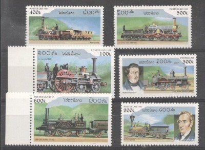 Laos 1997 Trains, MNH M.245 foto