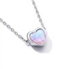 Lantisor Din Argint Cu Opal Model Inima, pandantiv, colier pentru femei Arg411A, Argintboutique