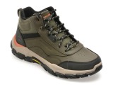 Ghete SKECHERS kaki, SANTORO, din piele naturala