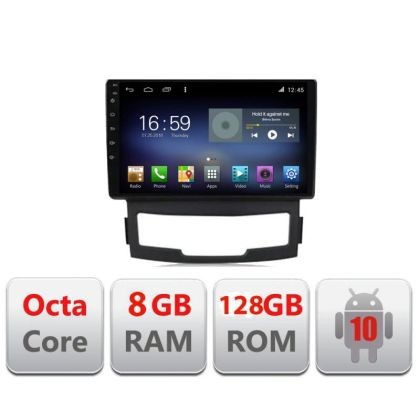 Navigatie SSANGYONG KORANDO 2011- F-159 Octa Core cu Android Radio Bluetooth Internet GPS WIFI DSP 8+128GB 4G CarStore Technology