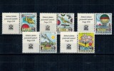 Cehoslovacia 1977 - Istoria aviatiei, avioane, baloare, serie neuzata cu viniete