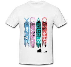 Tricou &amp;quot; Eat, play, sleep, repet! &amp;quot; foto
