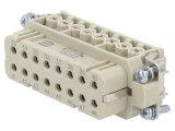 Conector HARTING HDC mamă 16A 250V 16 pini cod 09200162816 UL94V-0