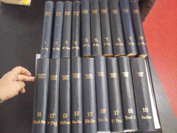 LEXICONUL TEHNIC ROMAN - 19 VOLUME ( serie completa )