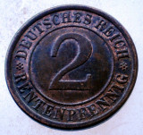 7.700 GERMANIA WEIMAR 2 RENTENPFENNIG 1924 A XF, Europa, Bronz