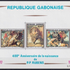 Gabon 1977 - picturi Rubens, bloc neuzat
