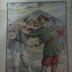 Ziarul Veselia : ÎMPĂCAREA RUSO - JAPONEZĂ - gravură, 1904