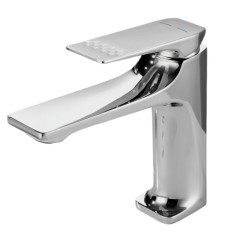 Baterie Lavoar BiXXBi Bath X, Aerator Newport, Cartus Ceramic, Premium, Design Modern, Argintiu Lucios