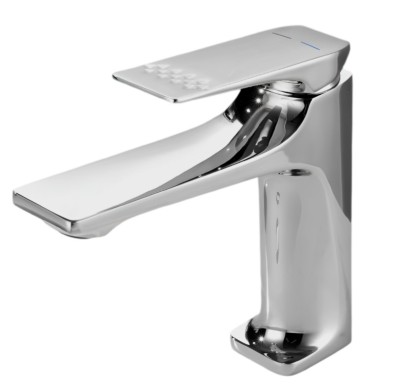 Baterie Lavoar BiXXBi Bath X, Aerator Newport, Cartus Ceramic, Premium, Design Modern, Argintiu Lucios foto