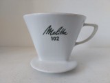 Melitta 102 filtru cafea, de portelan, vintage
