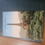 Monumentul Milenium de pe Tampa ( statuia lui Arpad ) Brasov ( Brasso , Kronstadt ) , cu elemente de Cenzura militara , an 1918