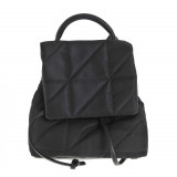 Rucsac negru mini cu aspect matlasat