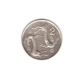 Moneda Cipru 2 cents/centi 1983, stare buna, curata