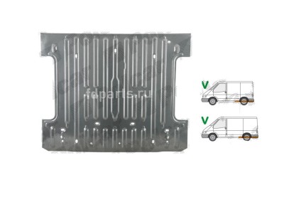 Podea Ford Transit (Ve6), 10.1985-01.1991; Transit (Ve64), 01.1991-09.1994; Transit (Ve83), 06.1994-07.2000, complet; suprafata incarcare, KLOKKERHOL foto