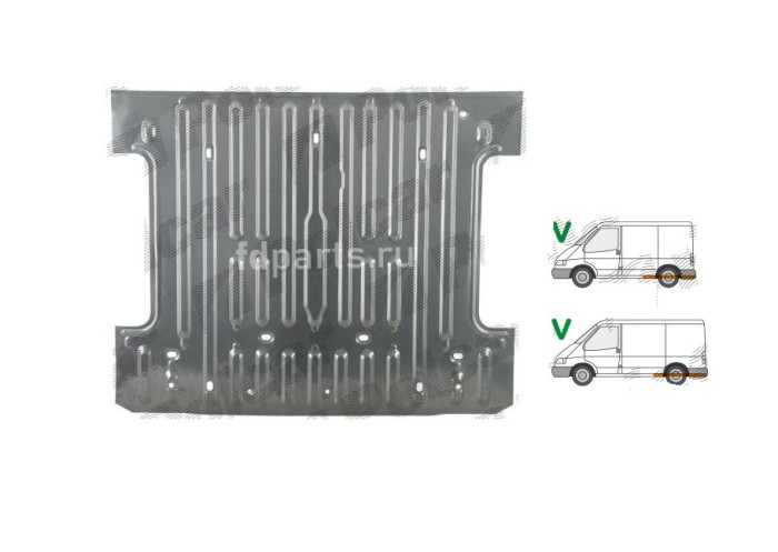 Podea Ford Transit (Ve6), 10.1985-01.1991; Transit (Ve64), 01.1991-09.1994; Transit (Ve83), 06.1994-07.2000, complet; suprafata incarcare, KLOKKERHOL