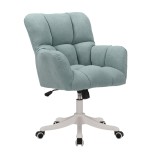 Cumpara ieftin Scaun de birou tapiterie textil verde menta Lorel 64x67x99.5 cm