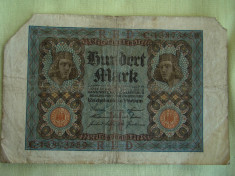 100 Mark / Marci 1920 GERMANIA - Lot de 2 Bucati / 1 foto