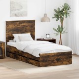 Cumpara ieftin Cadru de pat Stejar fumuriu 75 x 190 cm Lemn Ingineresc