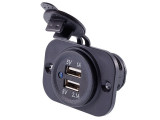 &Icirc;ncărcător &icirc;ncorporat 2x Usb 3.1a, 12/24v Carmotion 63210