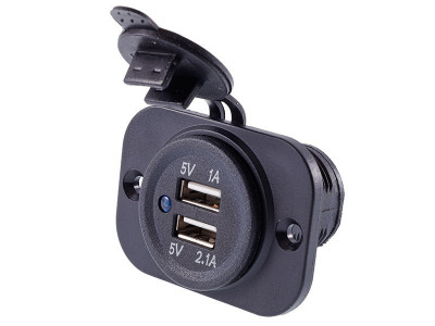 &amp;Icirc;ncărcător &amp;icirc;ncorporat 2x Usb 3.1a, 12/24v Carmotion 63210 foto