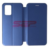 Husa Flip Cover Round OPPO A74 4G, Royal Blue - Protectie Premium