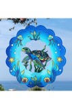 Clopoței de grădină Clopoței de v&acirc;nt suspendați 3D Ornament cu broască țestoasă marină 30 cm Sculptură cinetică din metal mare