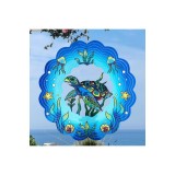 Clopoței de grădină Clopoței de v&acirc;nt suspendați 3D Ornament cu broască țestoasă marină 30 cm Sculptură cinetică din metal mare