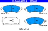 ATE 13.0460-5863.2 set placute frana,frana disc